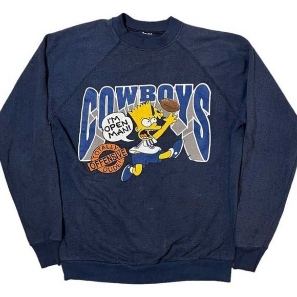 Cowboys Graphic Navy Blue Sweater - Picture 1 of 2